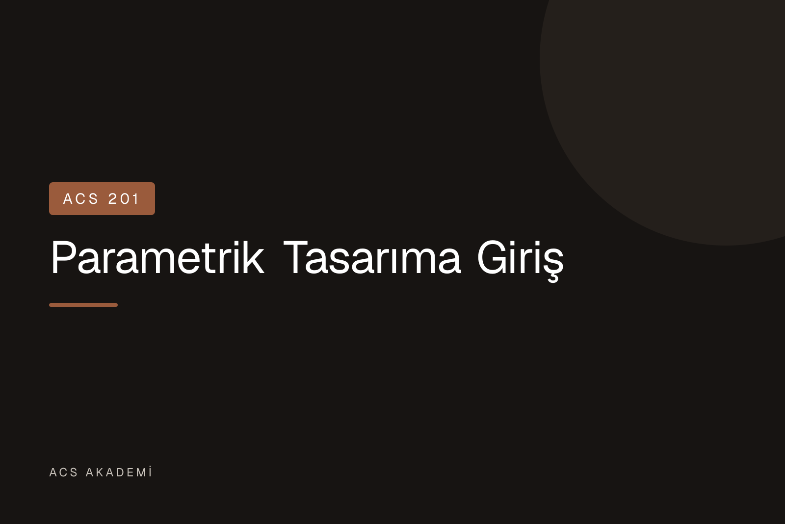 Parametrik Tasarıma Giriş
